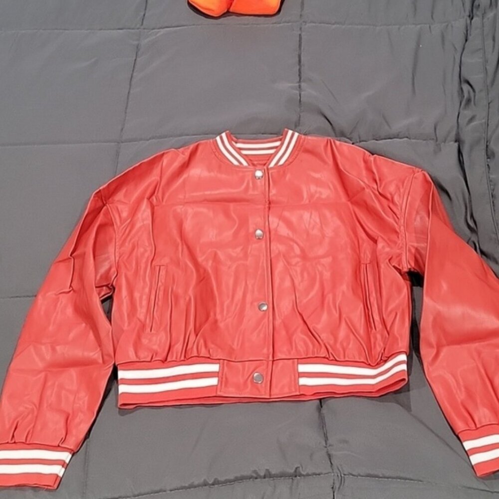 Crop Bomber Jacket - Picture 2 of 8